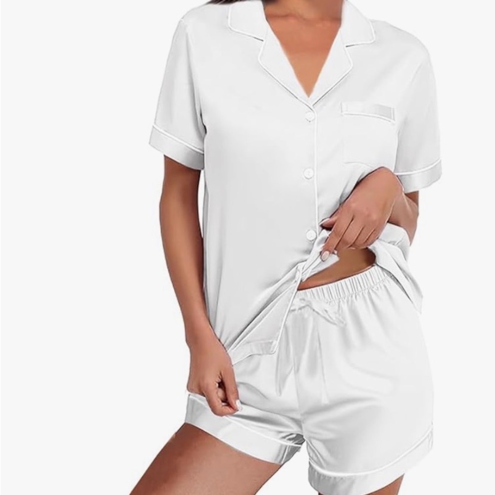 Bride PJ’s!
 Women's Classic White Satin Pajama Set